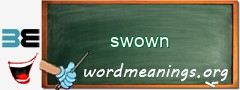 WordMeaning blackboard for swown